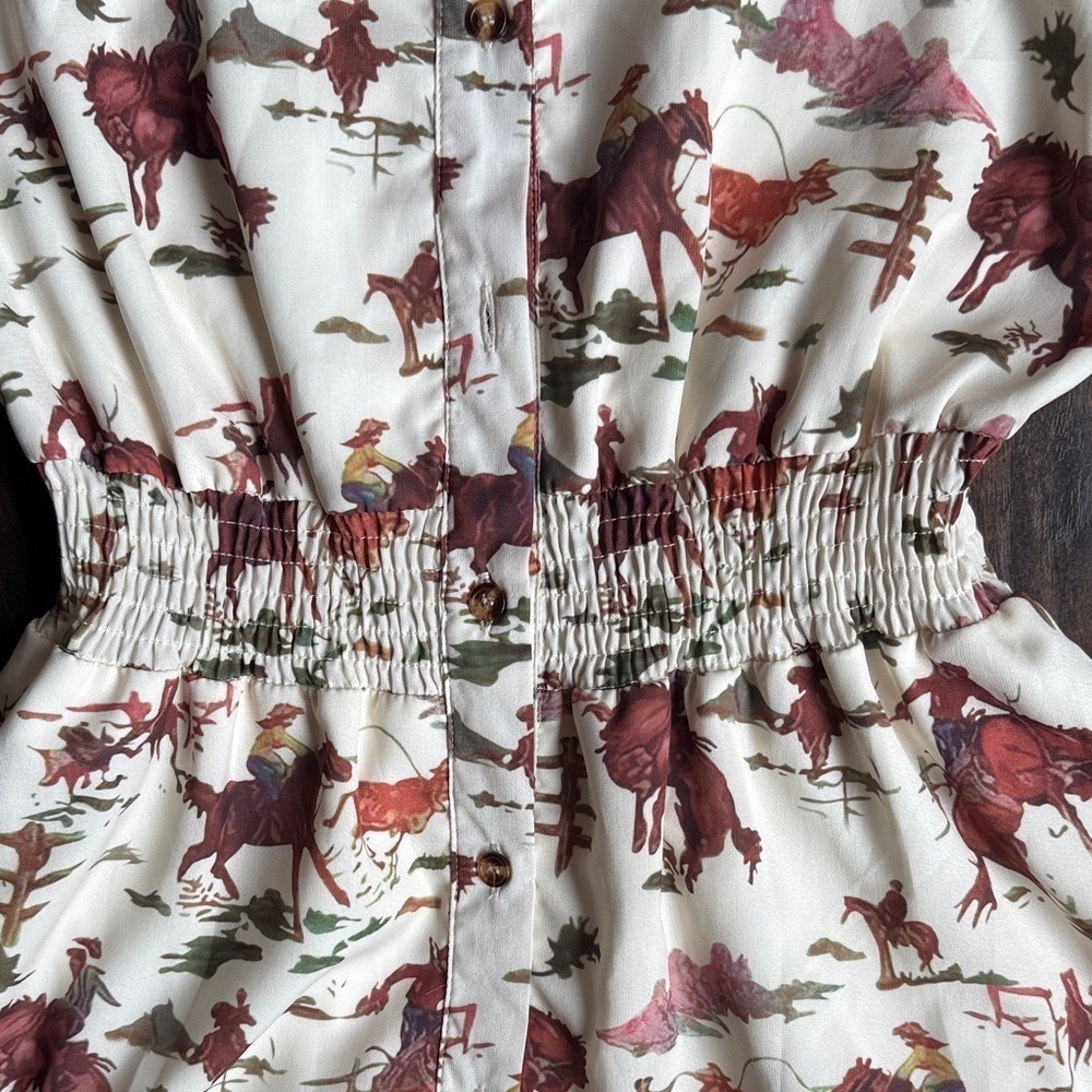 Fashion Express dress size small rodeo print (G2) - Picture 5 of 10